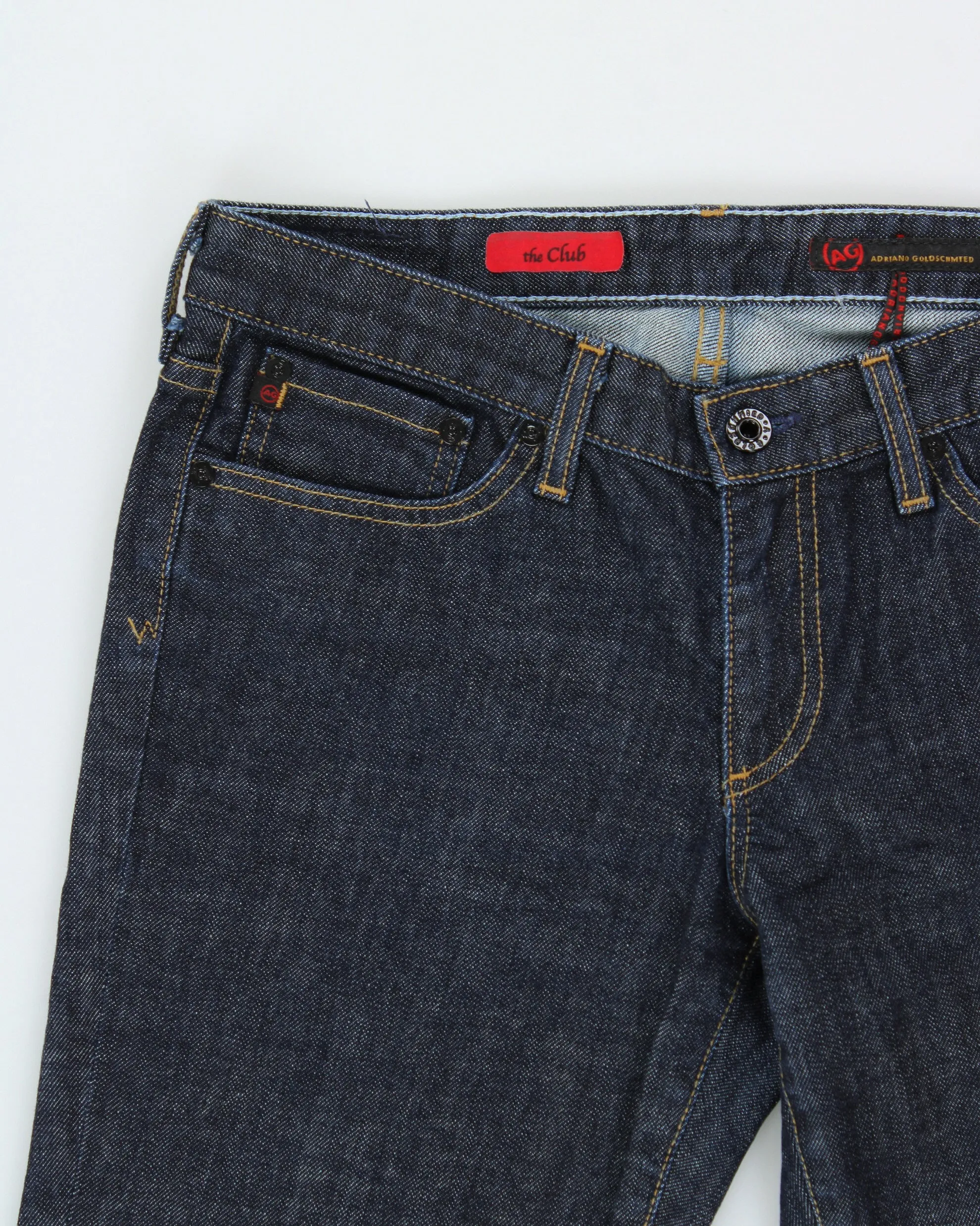 Vintage Y2K 00s Adriano Goldshmied Women's Low-Rise Raw Denim Made In USA Club Bootcut Flared Jeans - W29 L34 sold by Rokit product image thumbnail 3