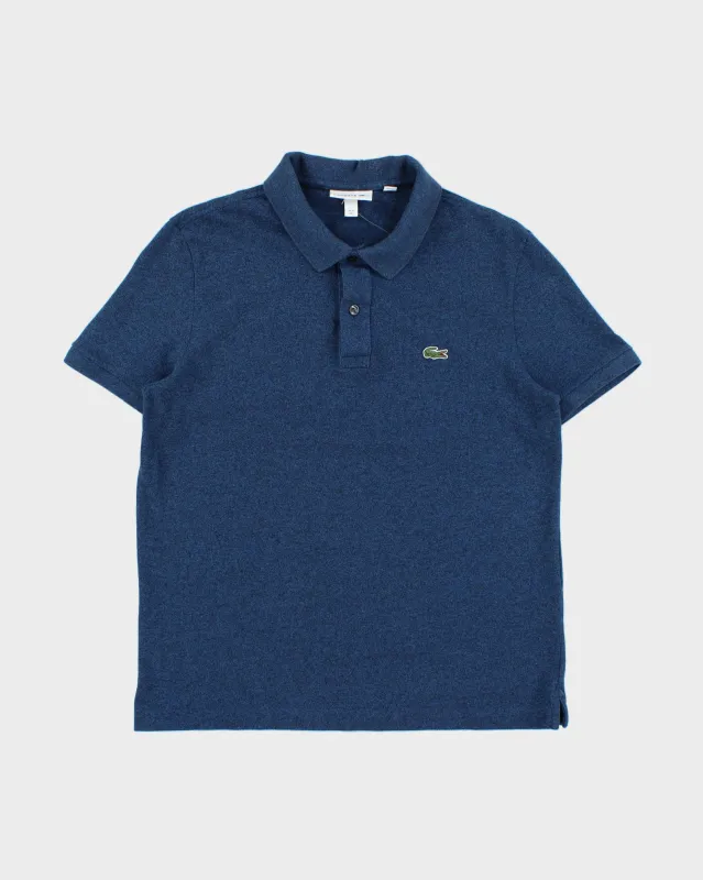 Vintage Lacoste Navy Marl Slim Fit Short Sleeve Polo Shirt - L made by Lacoste