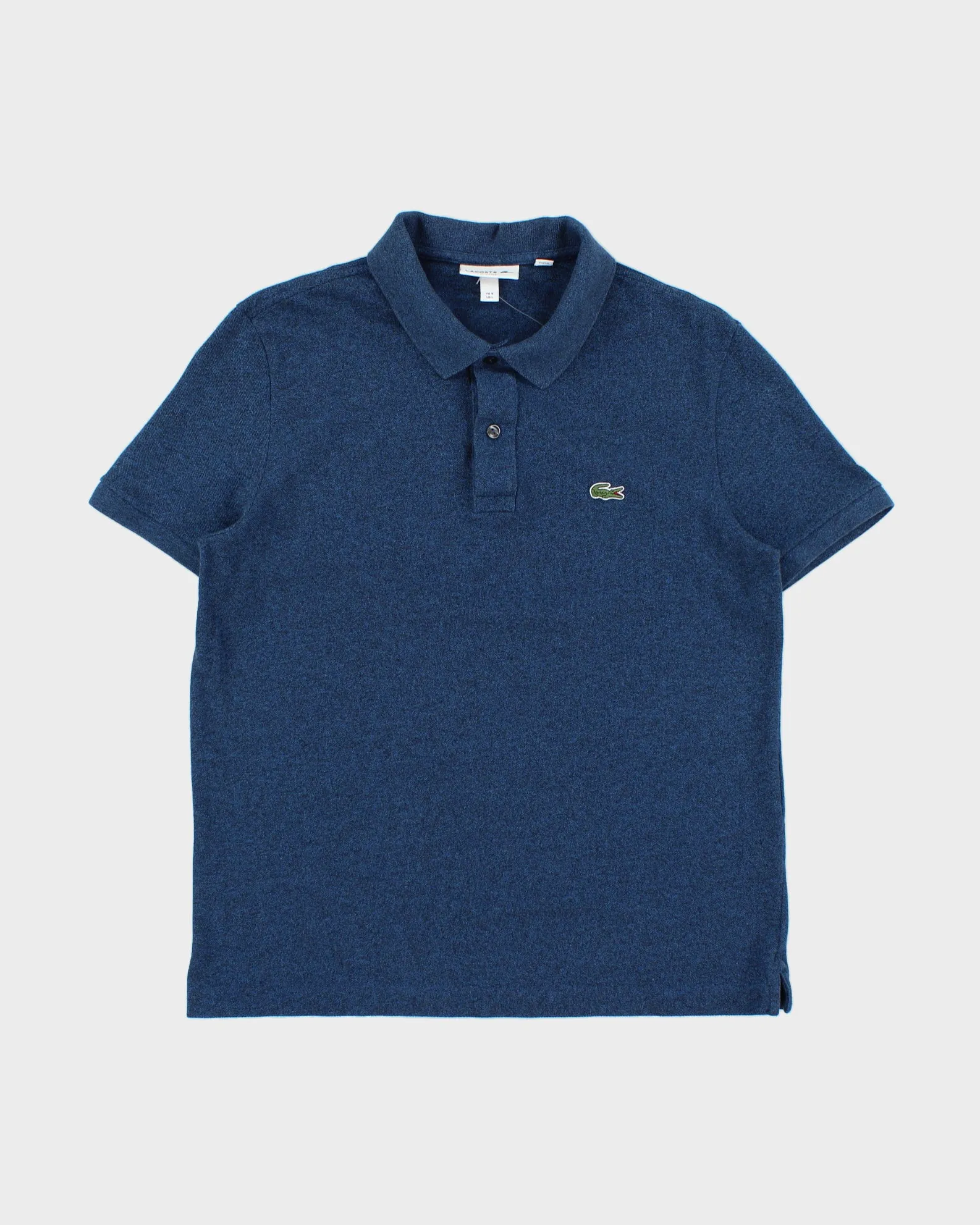 Vintage Lacoste Navy Marl Slim Fit Short Sleeve Polo Shirt - L sold by Rokit