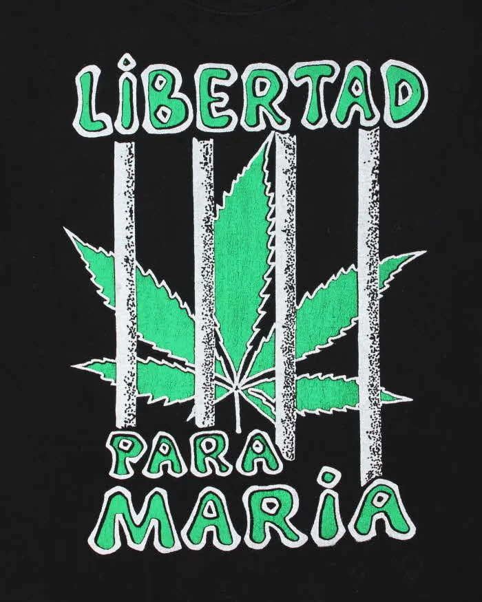 Vintage 1990s Freedom 4 Marijuana Heavyweight Crewneck T-Shirt - L sold by Rokit product image thumbnail 4
