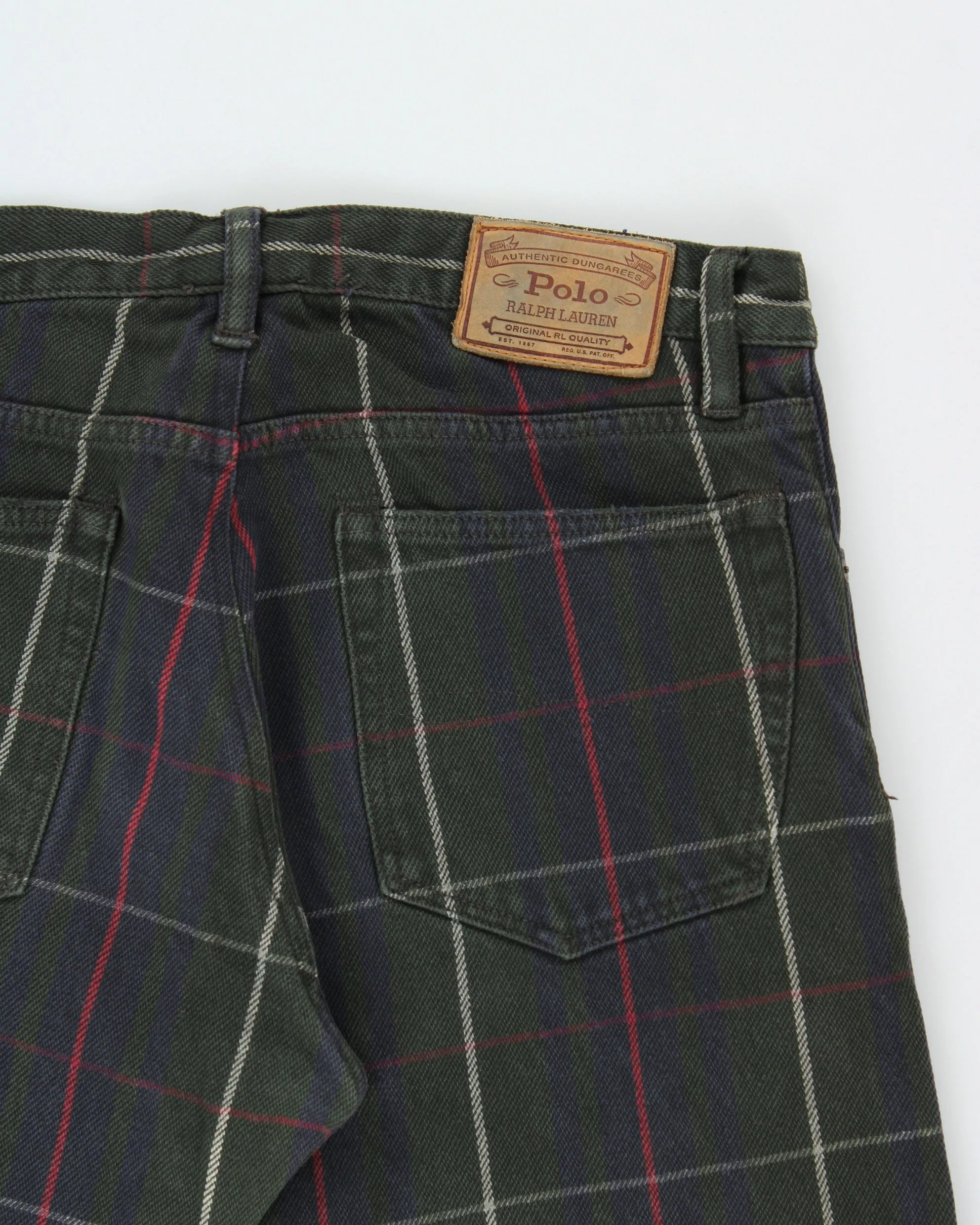 Vintage Polo Ralph Lauren Tartan Mid-Rise Varick Slim Straight Leg Denim Jeans - W34 L30 sold by Rokit product image thumbnail 4