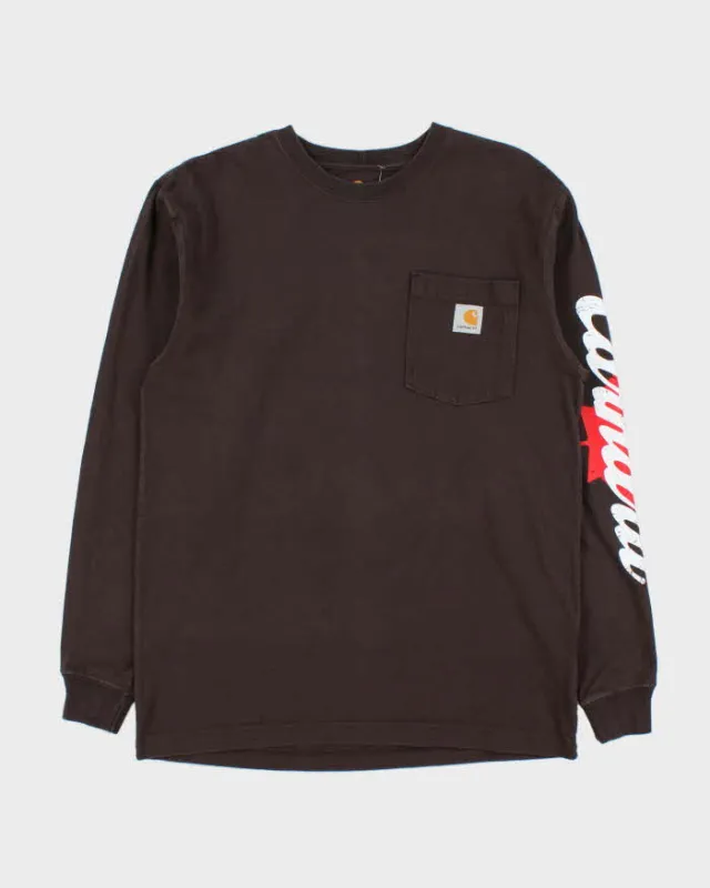 Vintage Carhartt Heavyweight Canada Relaxed Fit Long Sleeve Crewneck T-Shirt - S made by Carhartt