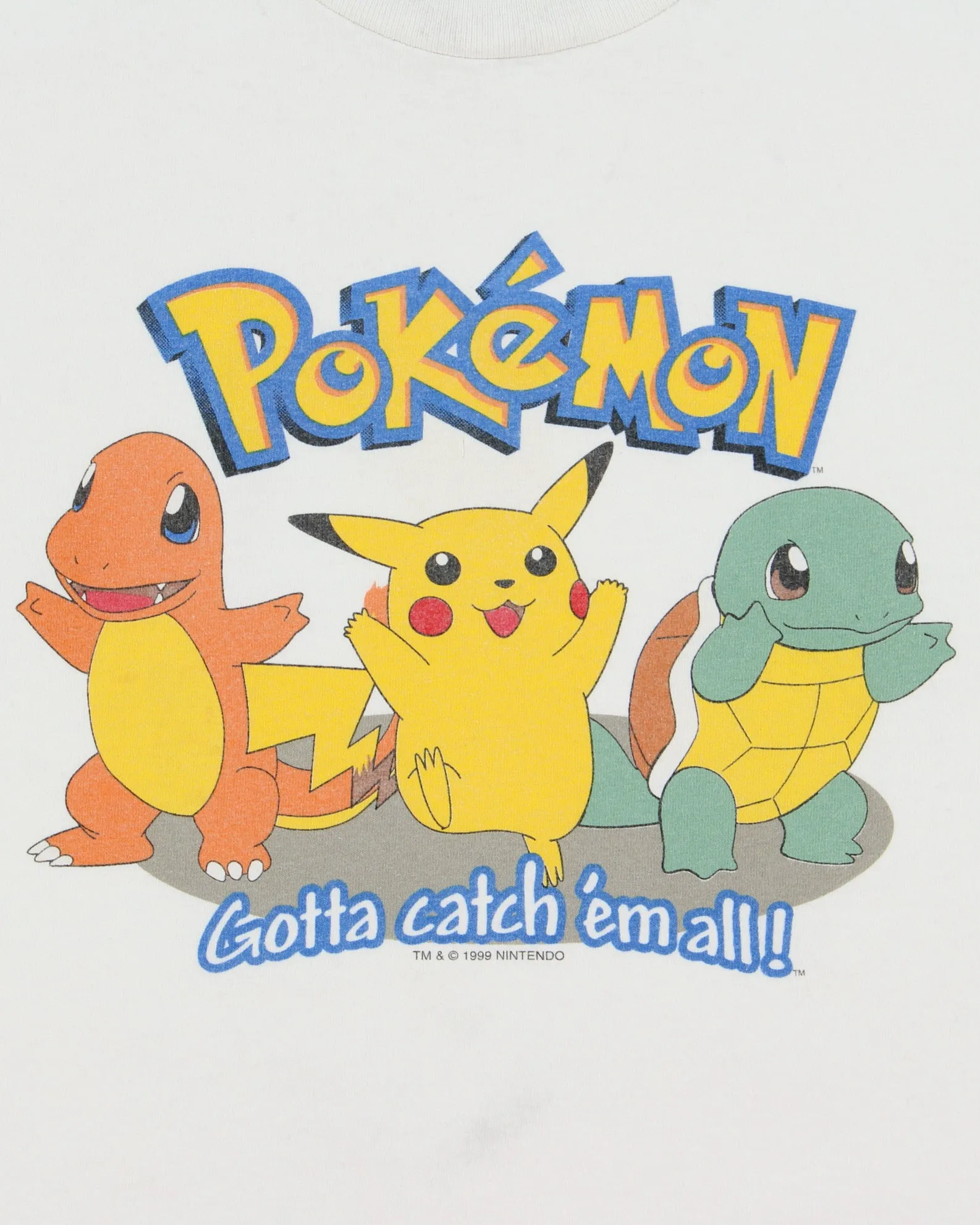 Vintage 1999 Pokemon Official Nintendo 'Gotta Catch Em All' Heavyweight Crewneck T-Shirt - S sold by Rokit product image thumbnail 4