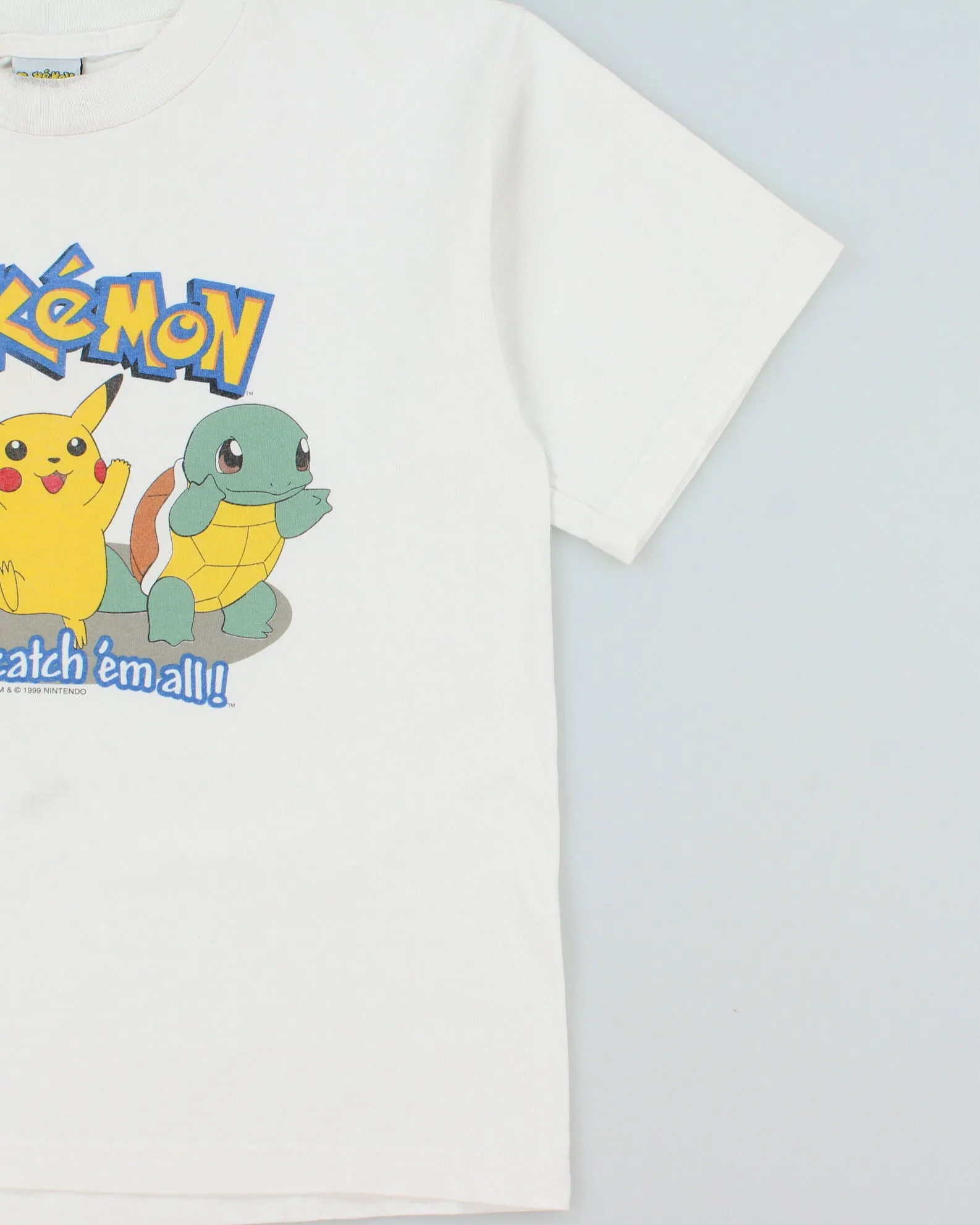 Vintage 1999 Pokemon Official Nintendo 'Gotta Catch Em All' Heavyweight Crewneck T-Shirt - S sold by Rokit product image thumbnail 3
