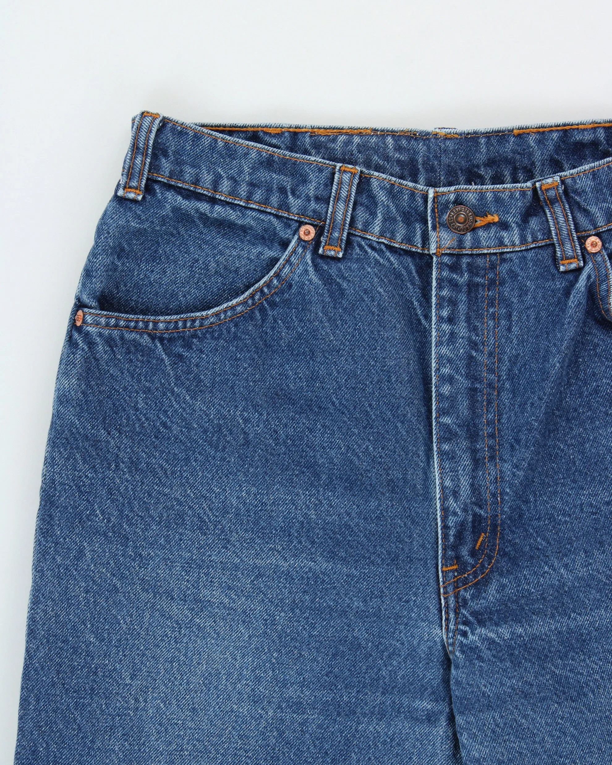 Vintage 1992 Levi's 619 Orange Tab Made In Canada Mid-Rise Leather Patch Straight Leg Jeans - W30 L30 sold by Rokit product image thumbnail 3