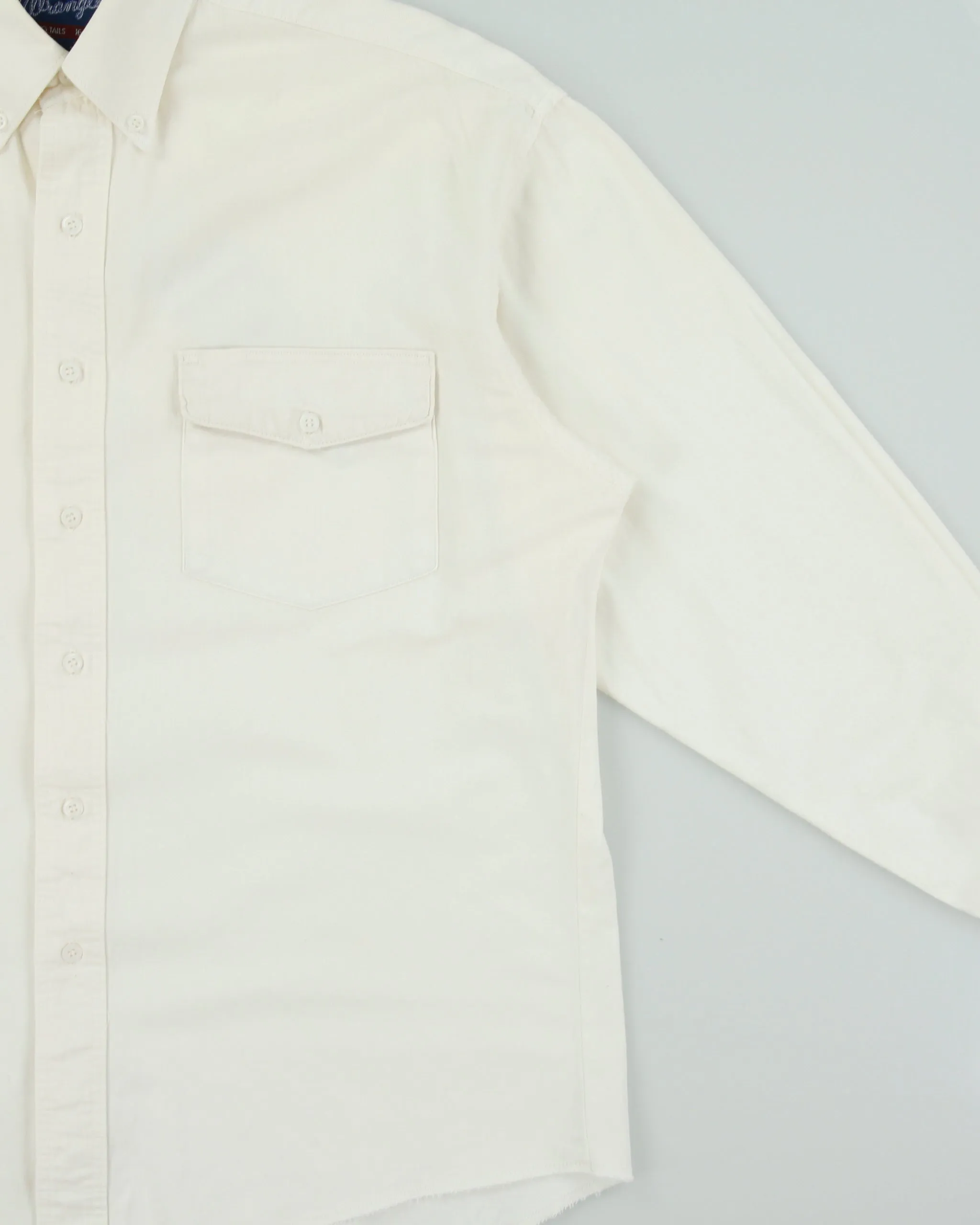Vintage 1990s Wrangler Cream XL Tails Long Sleeve Ranch Shirt - L sold by Rokit product image thumbnail 3
