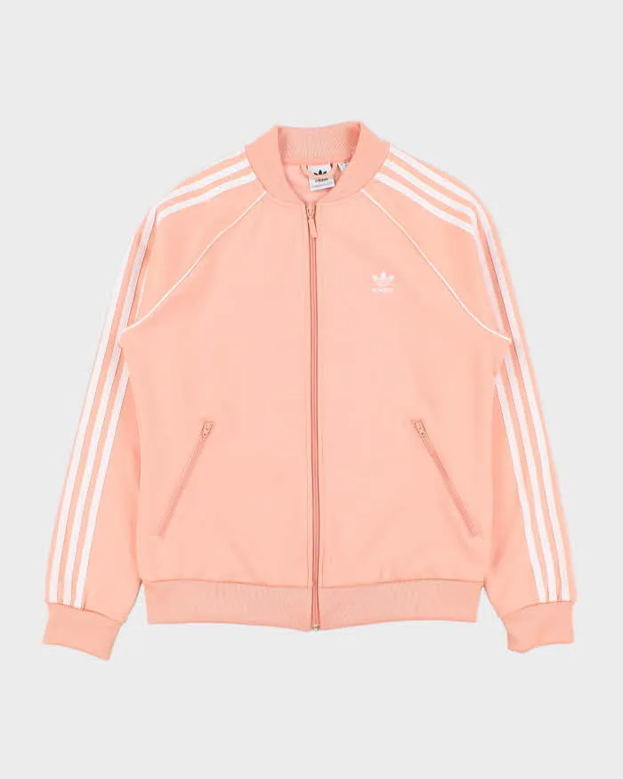 Vintage Adidas Originals Women's Peach Pink Superstar Track Jacket - L sold by Rokit