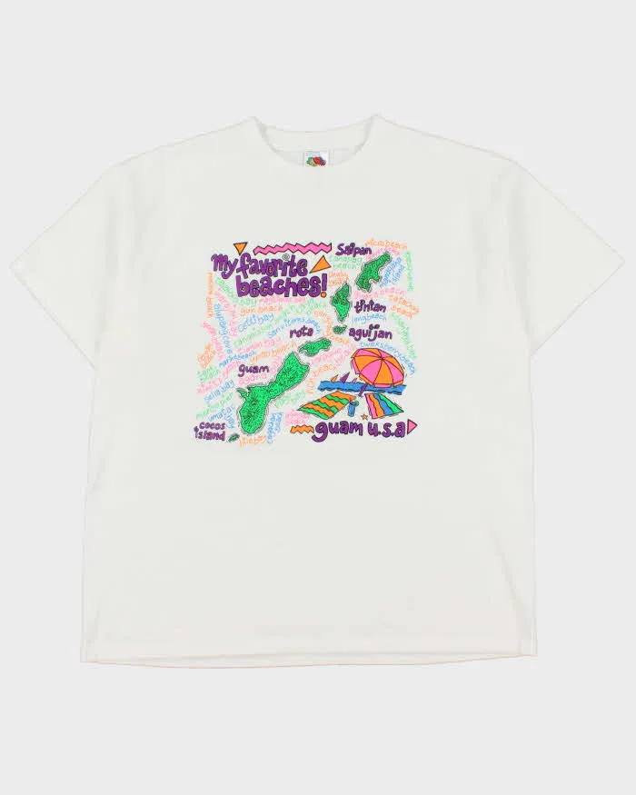 Vintage 1999 Guam U.S.A Beaches Heavyweight Crewneck T-Shirt - XL sold by Rokit