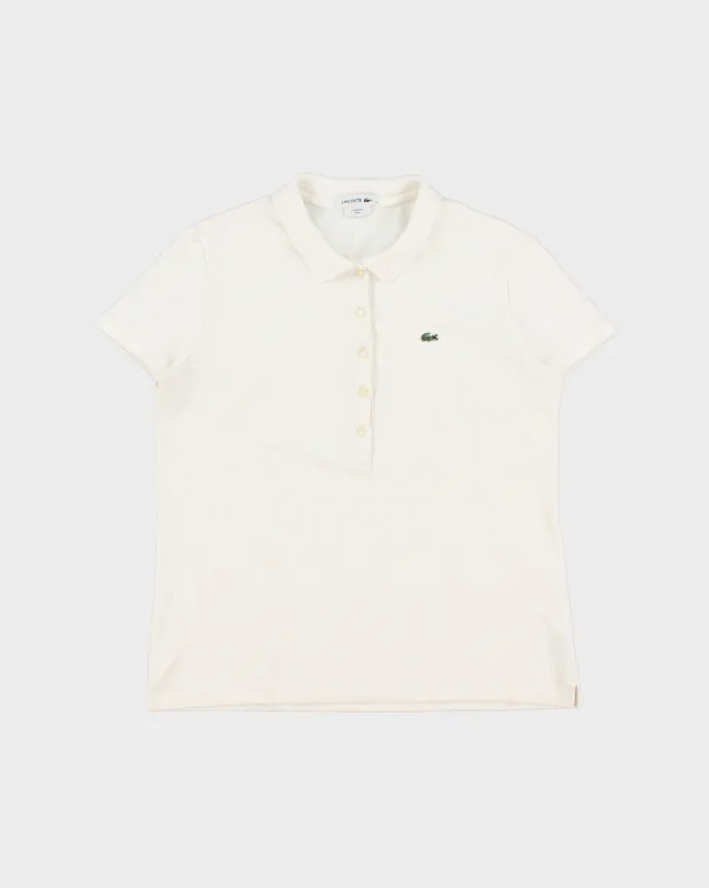 Vintage Lacoste Women's Classic Croc Short Sleeved Polo Shirt - M made by Lacoste