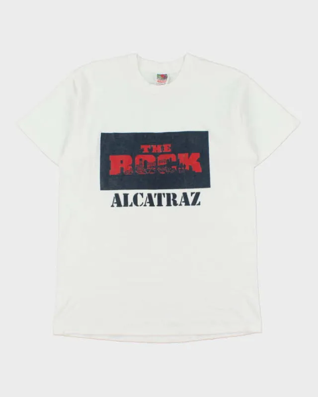 Vintage 1990s The Rock Alcatraz State Penitentiary Heavyweight Made In USA Single Stitch Crewneck T-Shirt - L made by Fruit of the Loom