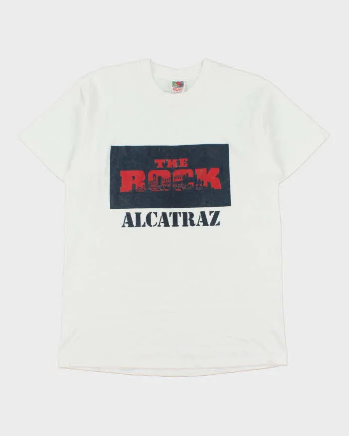 Vintage 1990s The Rock Alcatraz State Penitentiary Heavyweight Made In USA Single Stitch Crewneck T-Shirt - L sold by Rokit