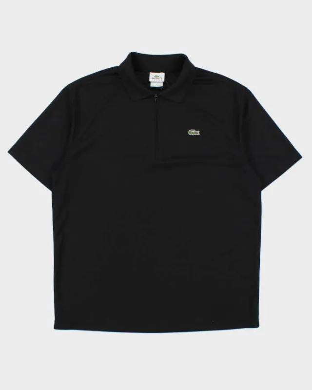 Vintage Y2K 00s Lacoste Sport Short Sleeve Zip Active Polo Shirt - L made by Lacoste
