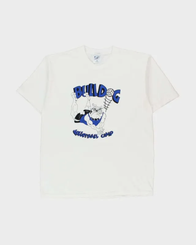 Vintage 1999 BULLDOG Volleyball Camp USA Heavyweight Crewneck T-Shirt - XL made by Rokit