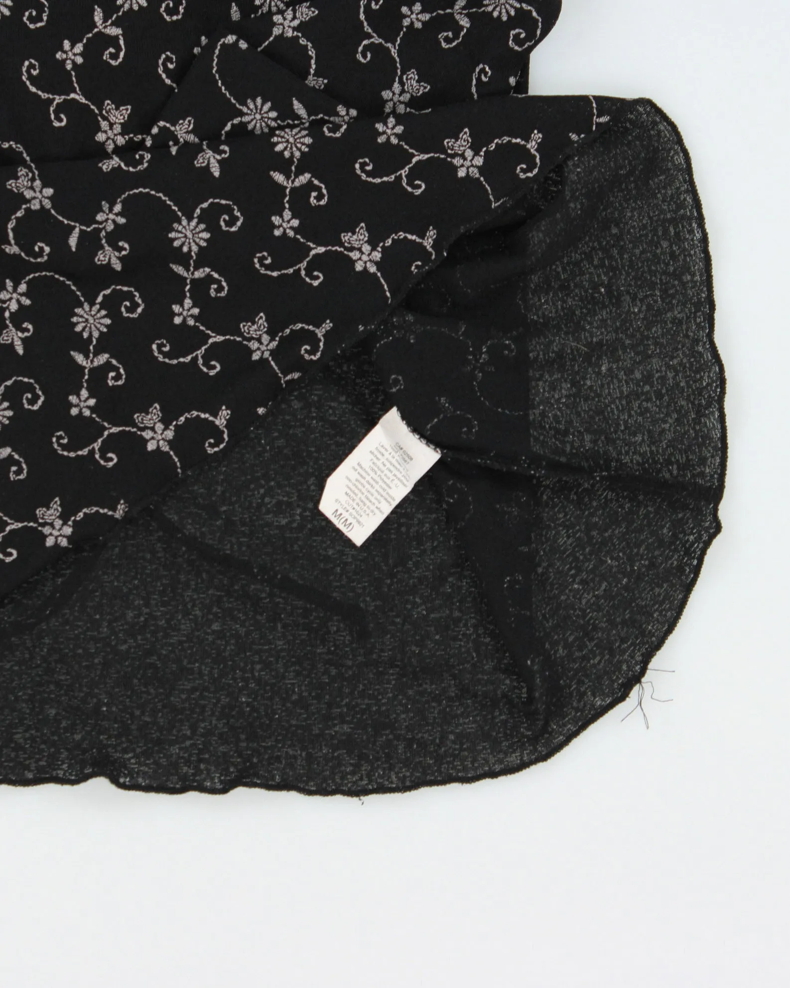 Vintage Y2K 00s Black Floral Tie-Up Camisole - M sold by Rokit product image thumbnail 5