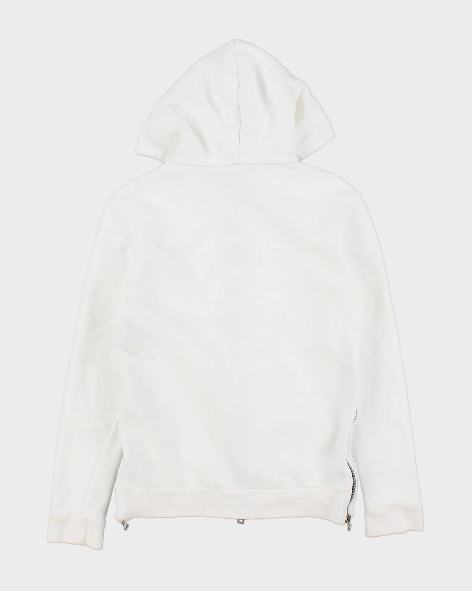 Balmain White Heavyweight Side Zipper Full-Zip Hoodie - S sold by Rokit product image thumbnail 2