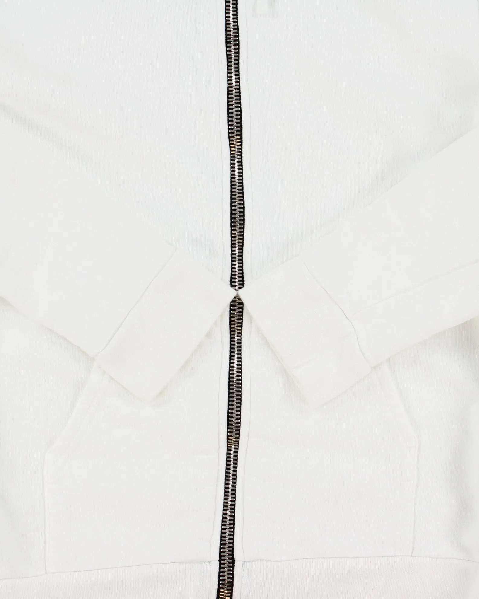Balmain White Heavyweight Side Zipper Full-Zip Hoodie - S sold by Rokit product image thumbnail 4