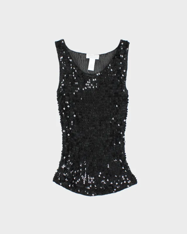 Deadstock Vintage Beechers Brook For Fairweather Crochet Sequin Top - M made by Rokit