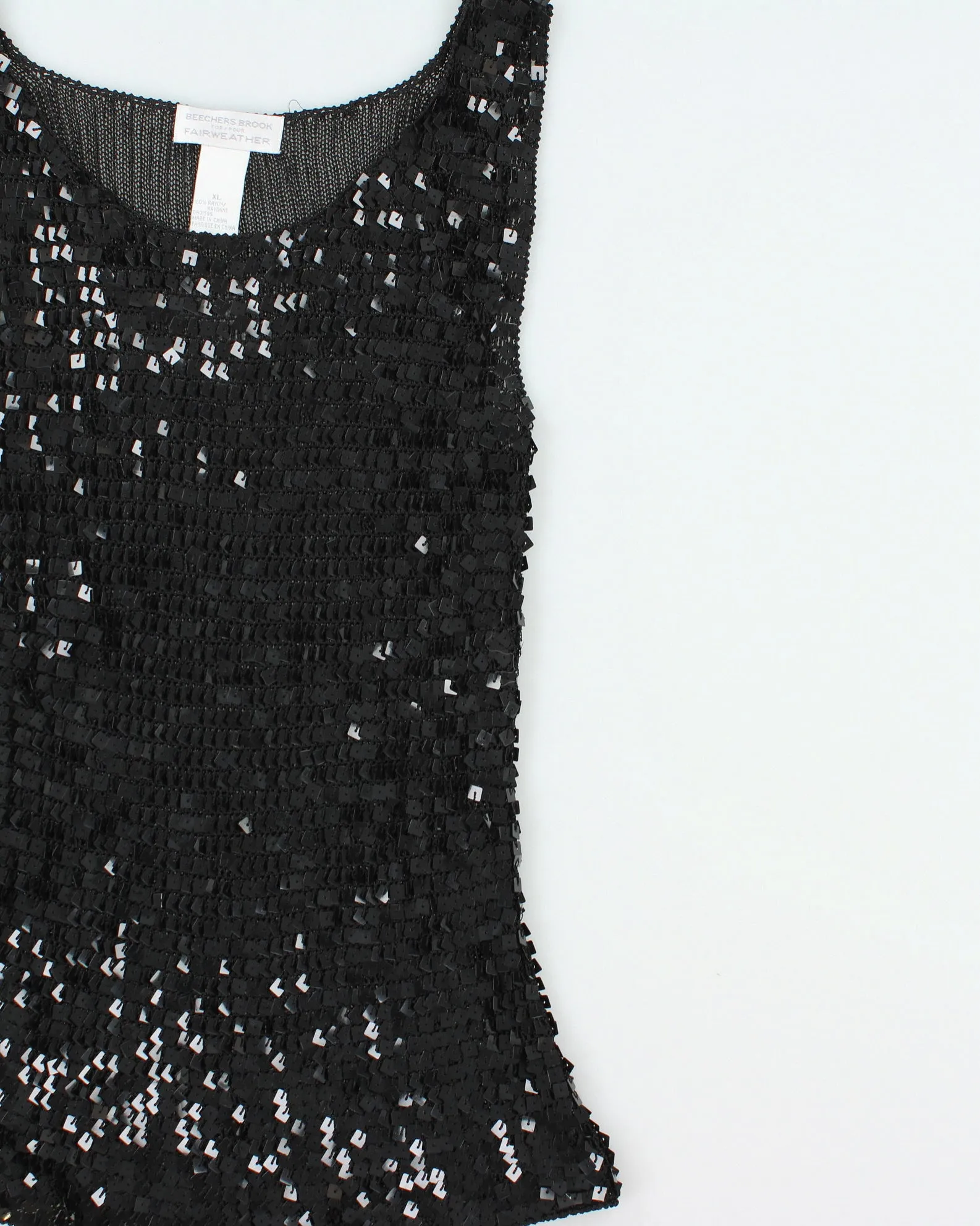 Deadstock Vintage Beechers Brook For Fairweather Crochet Sequin Top - M sold by Rokit product image thumbnail 3