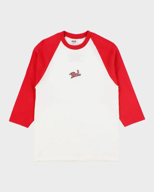 Vintage 2003 Y2K Romeo Nickelodeon Sitcom Heavyweight Embroidered Anvil Crewneck Raglan Baseball T-Shirt - S made by Rokit