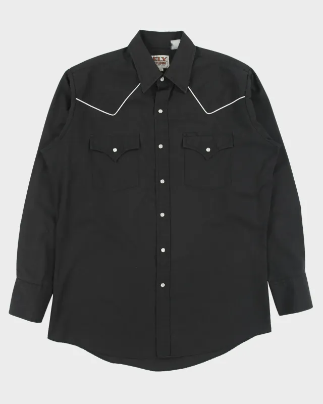 Vintage 1990s Ely Cattleman Pearl Snap Button Long Sleeve Western Shirt - M made by Rokit