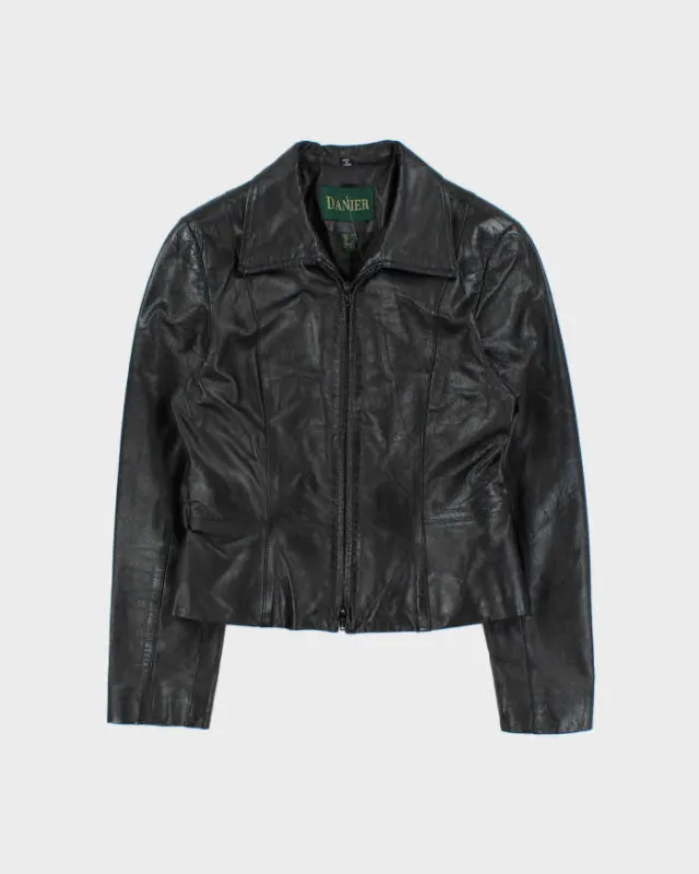 Vintage 2000s Danier Fitted Leather Jacket - XS made by Rokit