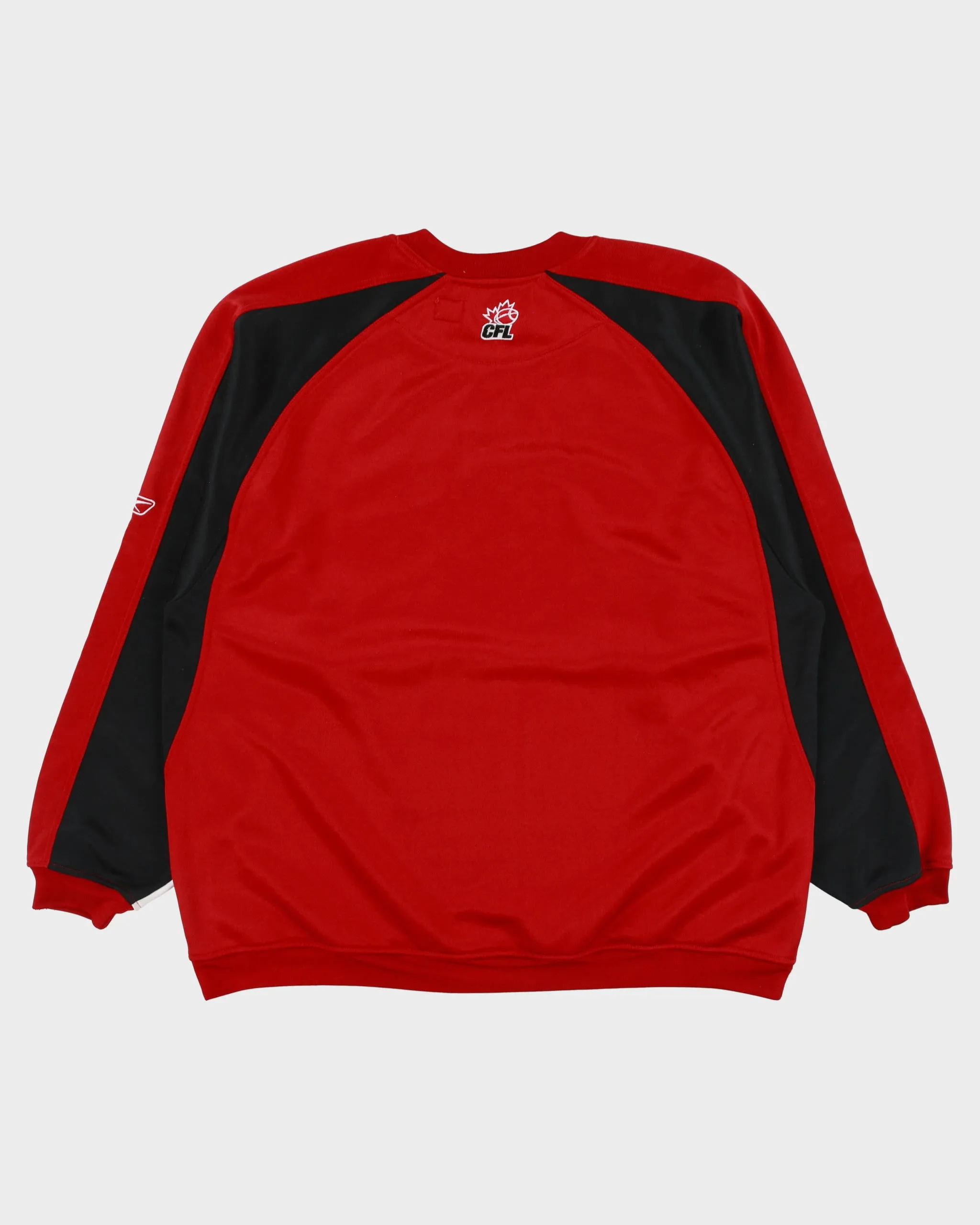 Vintage 2004 Y2K Reebok Calgary Stampeders Embroidered CFL Satin Crewneck Sweatshirt - XL sold by Rokit product image thumbnail 2