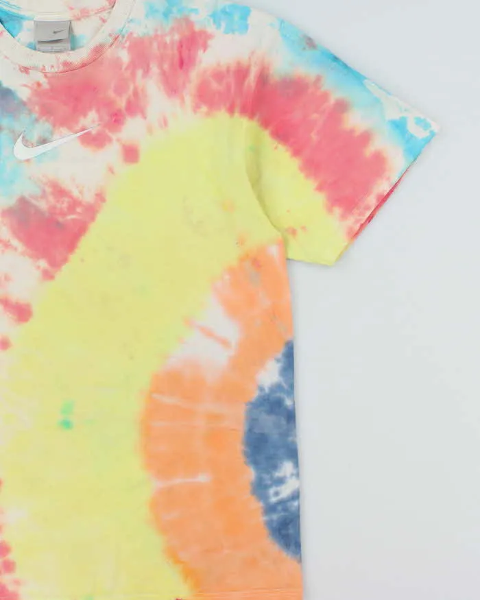 Vintage Y2K 00s Nike World Soccer #1 Centre Swoosh Ti-Dye Heavyweight Silver Tag Crewneck T-Shirt - L sold by Rokit product image thumbnail 3