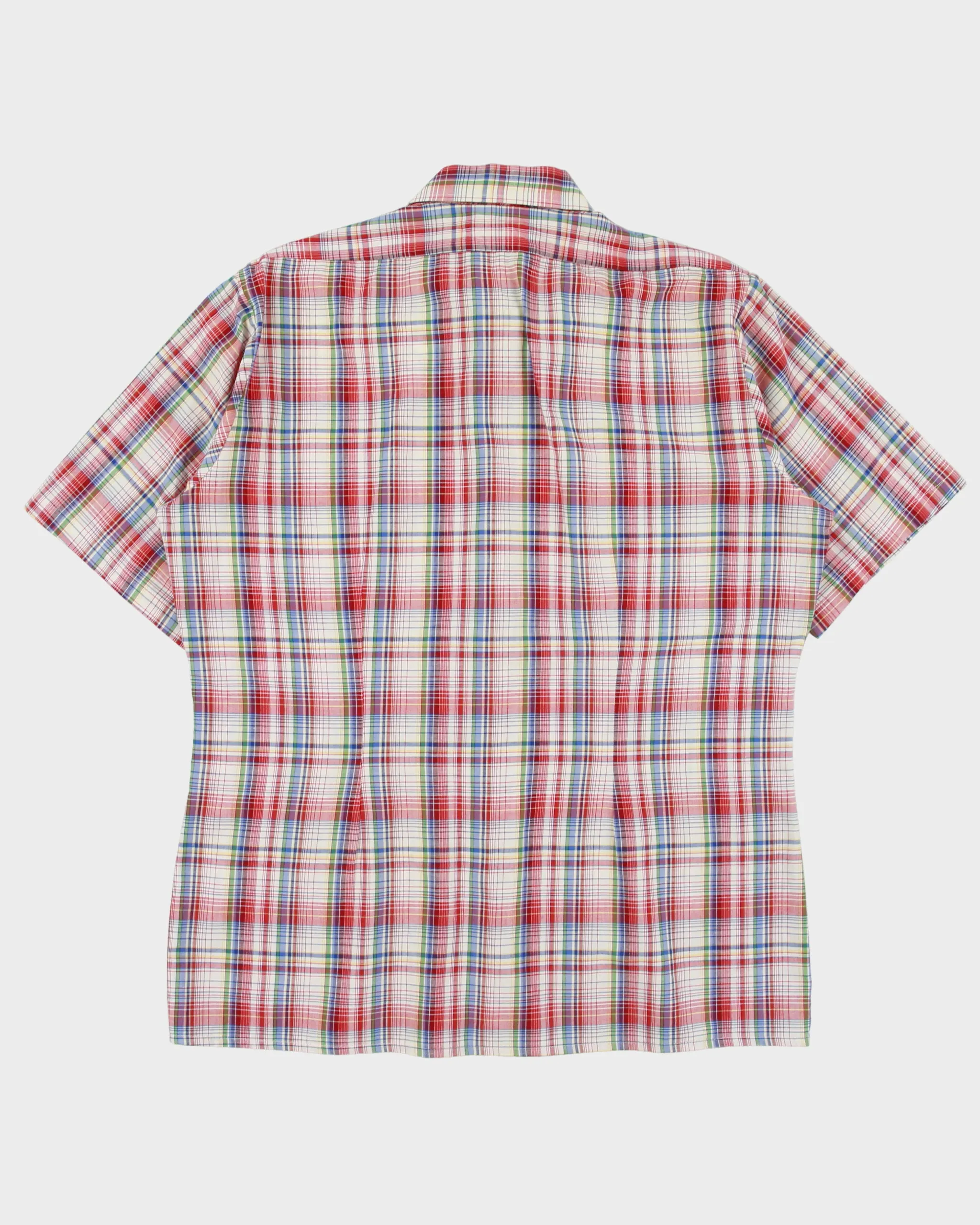 Vintage 1970s WUCU Tartan Plaid Short Sleeve Pocket Shirt - L sold by Rokit product image thumbnail 2