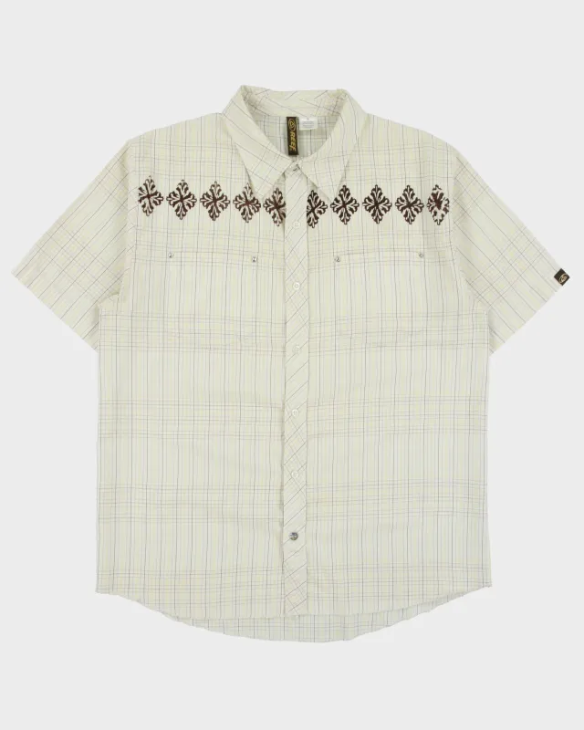 Vintage Y2K 00s REEF Skatewear Tattersall Check Short Sleeve Patterned Shirt - M made by Rokit