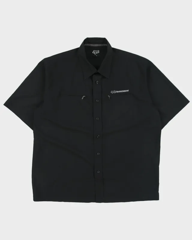 Vintage Y2K 00s Fox Racing Embroidered Short Sleeve Moto X Zip Pocket Shirt - XL made by Rokit