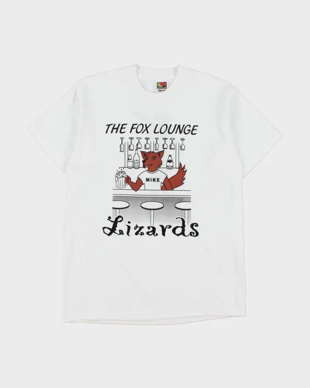 Vintage 1990s Lizards Lounge & Lanes Heavyweight Made In Canada Crewneck T-Shirt - M made by Fruit of the Loom