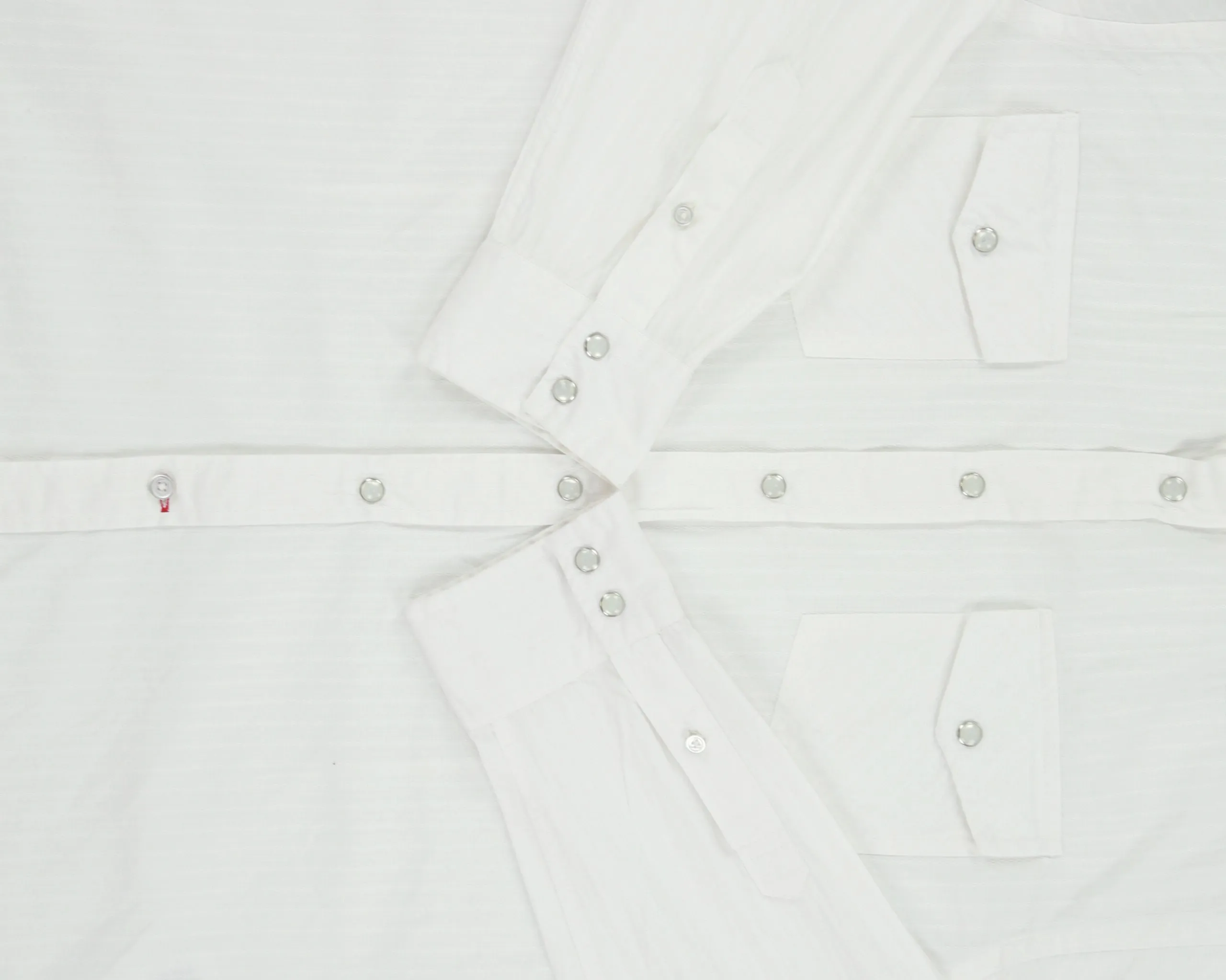 Vintage Y2K 00s Guess Pattern Striped Pearl Snap Button Western Slim Fit Long Sleeve 'Austin' Shirt - L sold by Rokit product image thumbnail 4