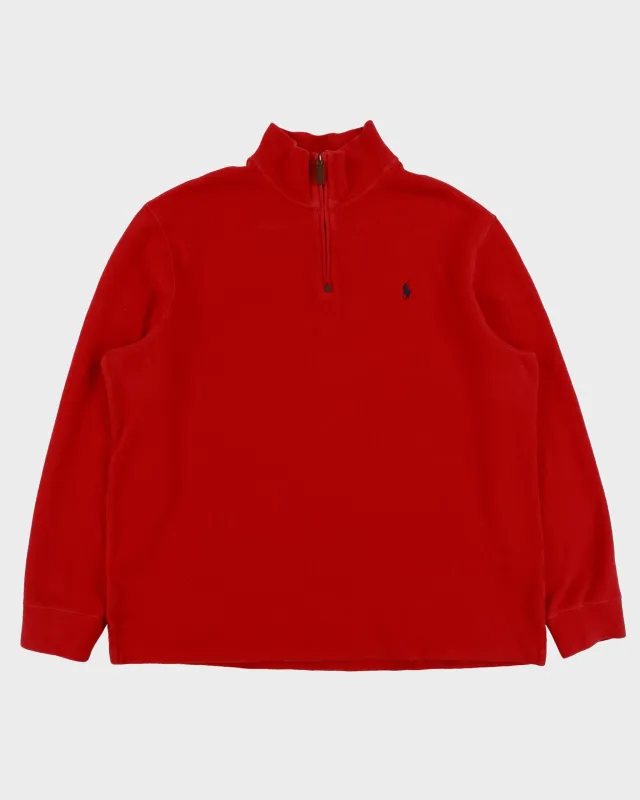 Vintage Y2K 00s Polo Ralph Lauren Classic Pony Quarter-Zip Sweatshirt - XL made by Ralph Lauren