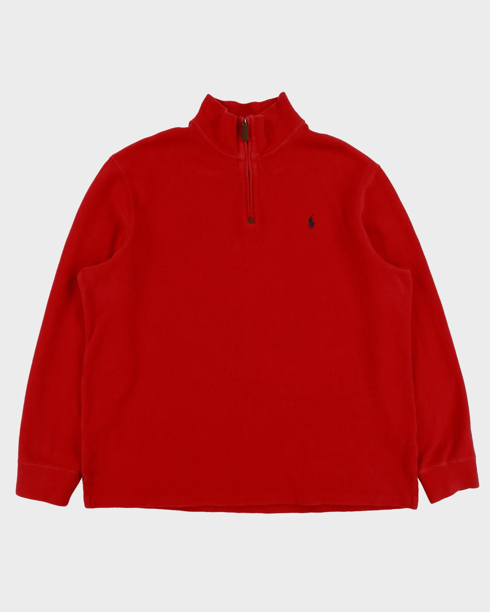 Vintage Y2K 00s Polo Ralph Lauren Classic Pony Quarter-Zip Sweatshirt - XL sold by Rokit