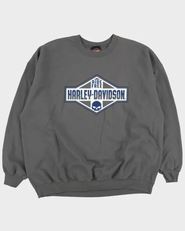 Vintage Harley Davidson Calgary Alberta Ride Free Crewneck Sweatshirt - XXL made by Harley-Davidson