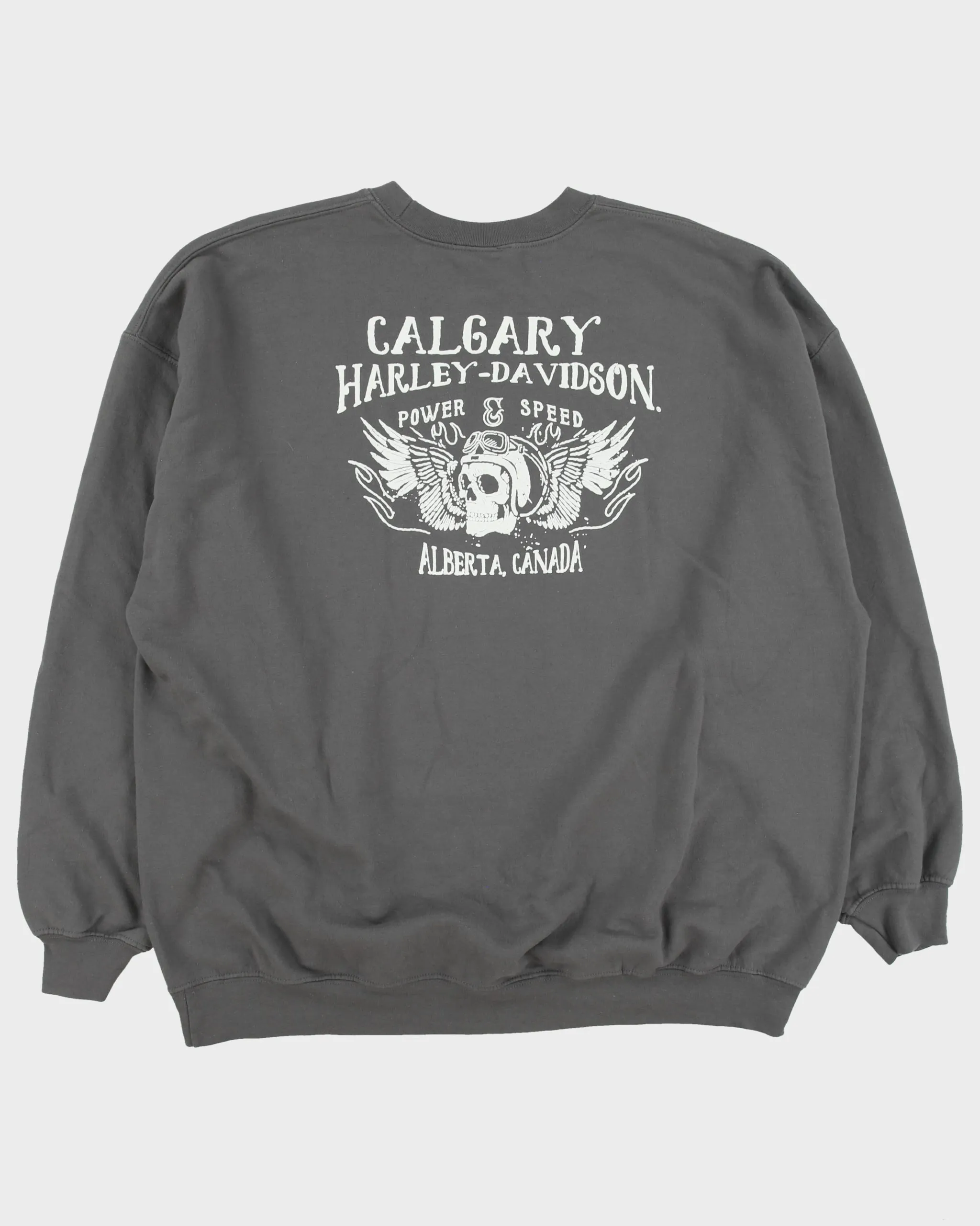 Vintage Harley Davidson Calgary Alberta Ride Free Crewneck Sweatshirt - XXL sold by Rokit product image thumbnail 2