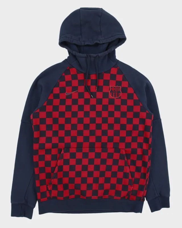2019-20 Nike Barcelona FC Checkerboard High Neck Pullover Football Hoodie - M made by Nike