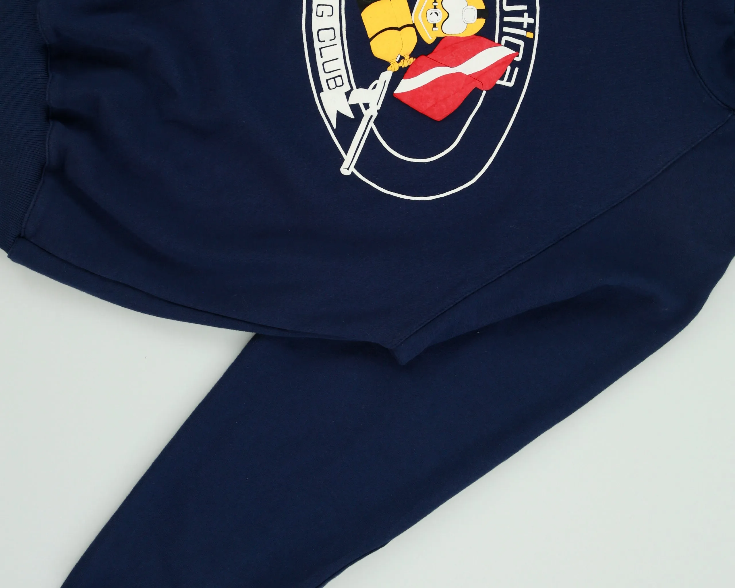 Vintage 1990s Nautica Diving Club Navy Puff Print High-Neck Crewneck Sweatshirt - L sold by Rokit product image thumbnail 3