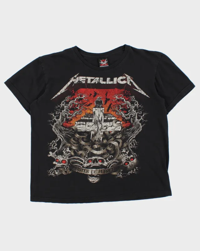 Vintage Y2K 2000s Hot Rock Metallica Master Of Puppets Graphic Crewneck T-Shirt - L made by Rokit
