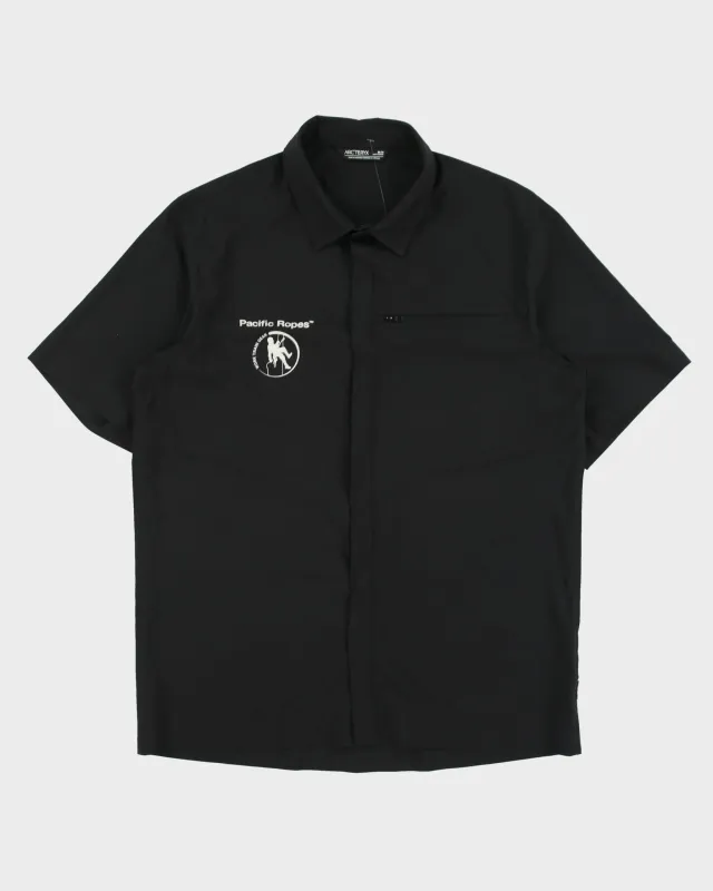Arc'teryx Black Skyline SS Pacific Ropes Soft Shell Snap Button Short Sleeve Technical Shirt - M made by Arc'teryx