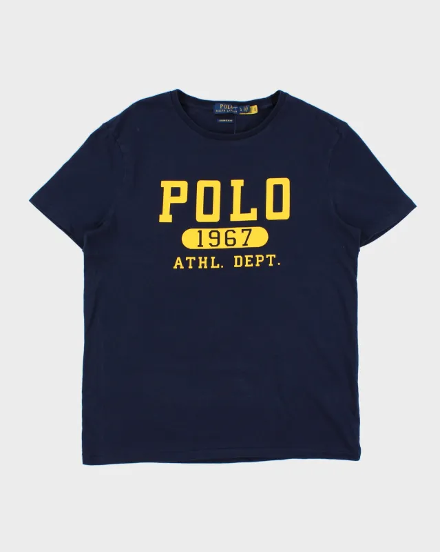 Vintage Polo Ralph Lauren Athl. Dept. Heavyweight Single Stitch Custom Slim Fit Crewneck T-Shirt - L made by Ralph Lauren