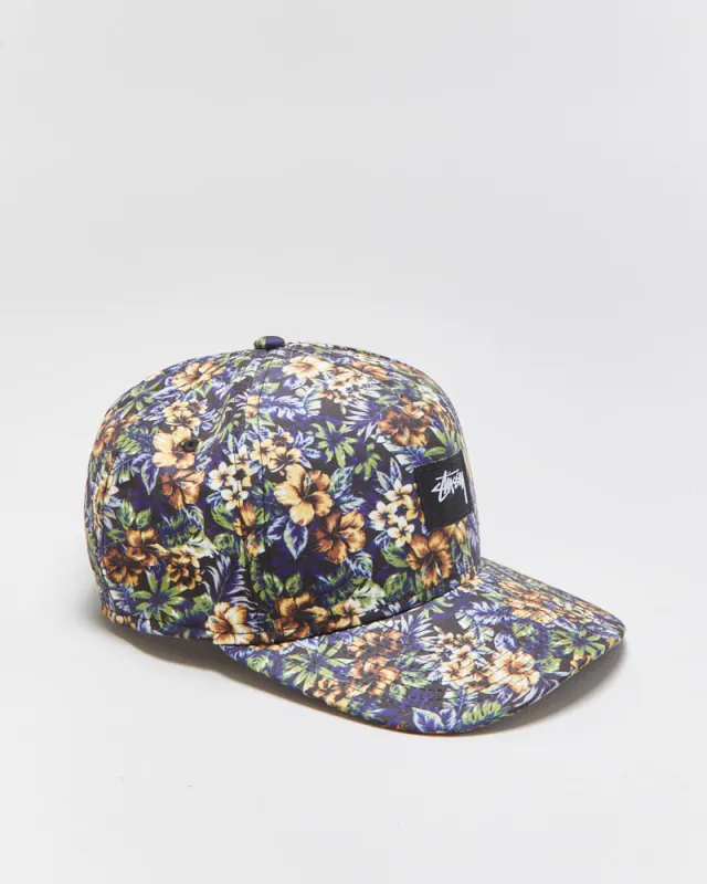 Vintage Stussy Island Floral Curve Brim Snapback - OS made by Stussy