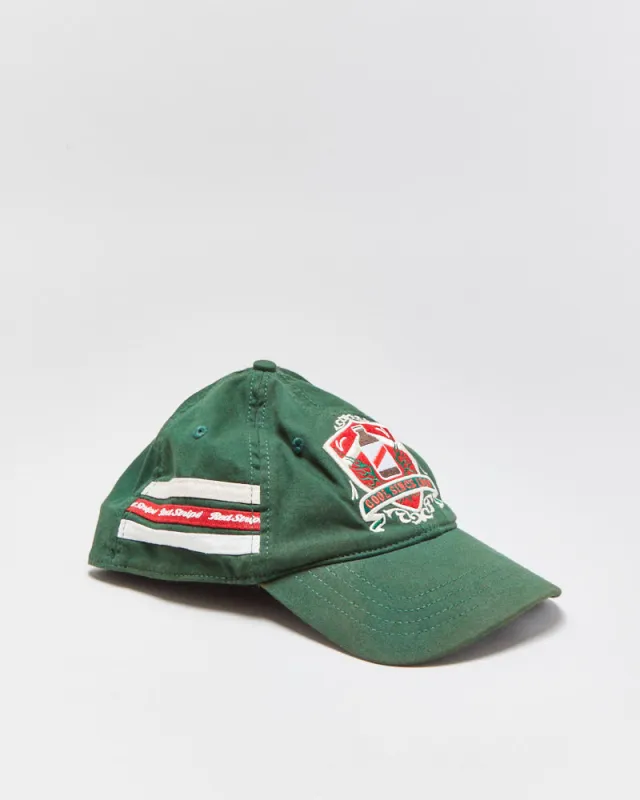 Vintage Y2K 00s Red Stripe Jamaican Beer Embroidered Stretch-Fit Baseball Cap - L/XL made by Rokit