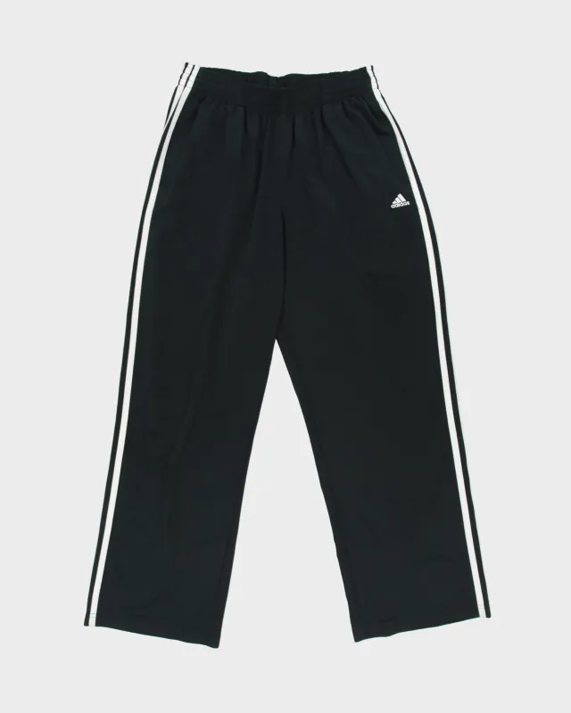 Vintage Y2K 00s Adidas Classic 3-Stripe Satin Wide Leg Tracksuit Bottoms - M made by Adidas