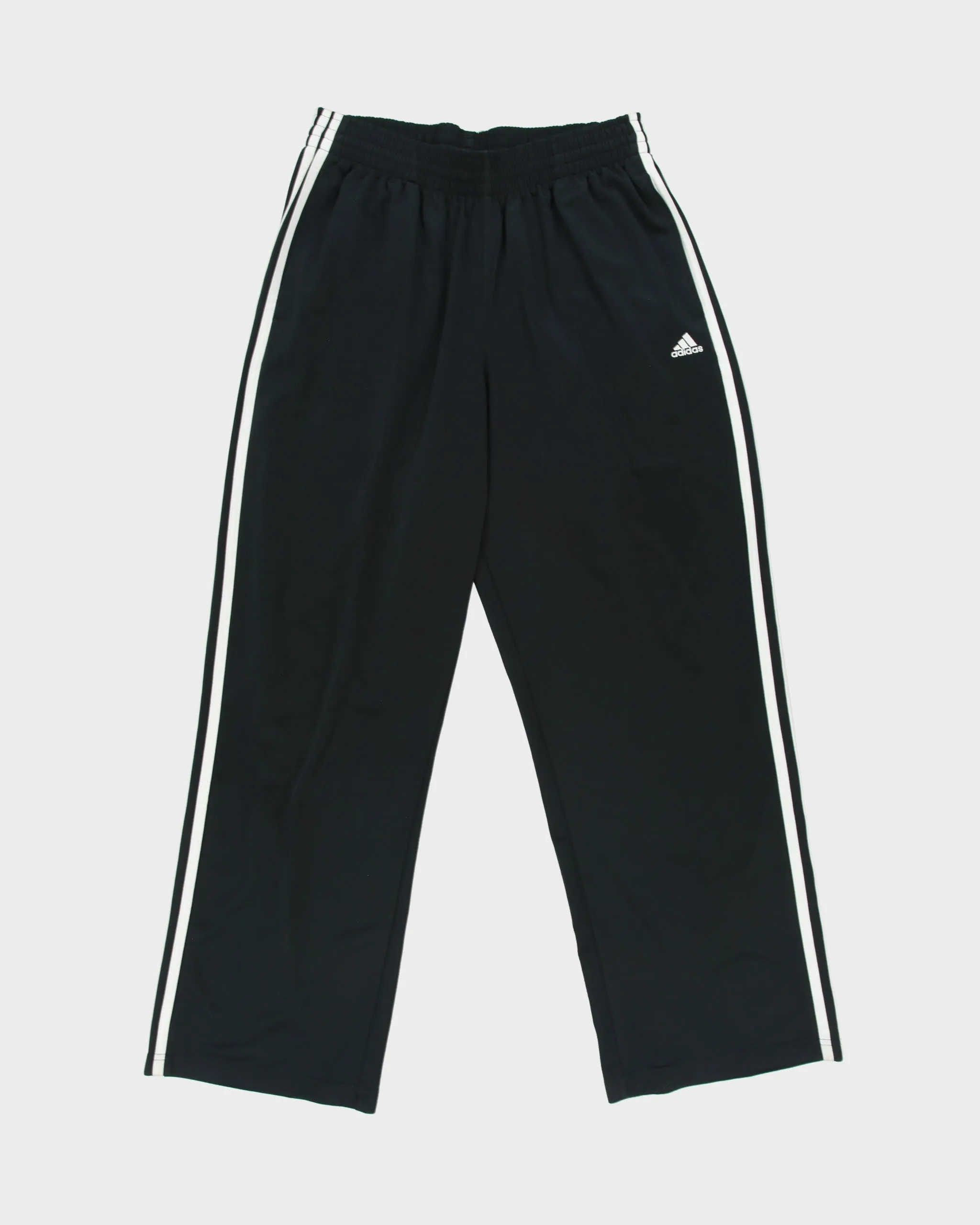 Vintage Y2K 00s Adidas Classic 3-Stripe Satin Wide Leg Tracksuit Bottoms - M sold by Rokit