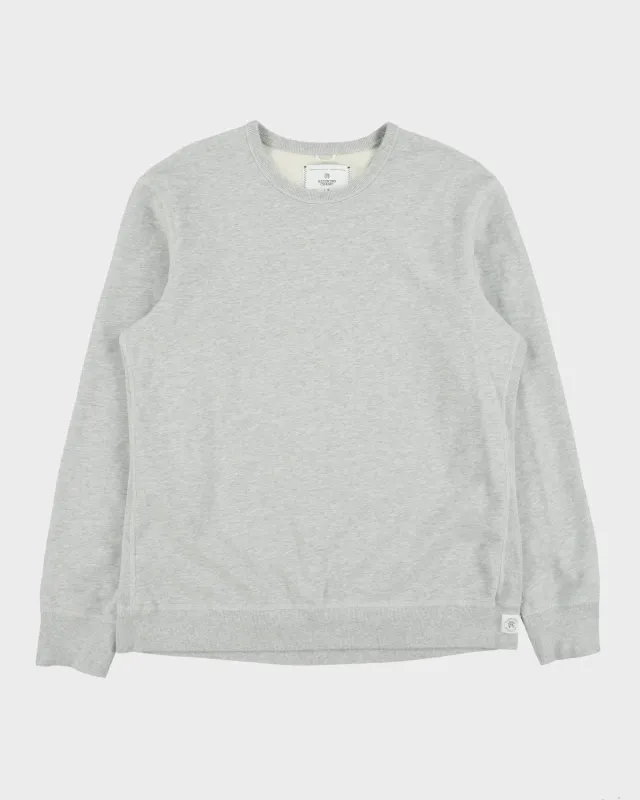 Reigning Champ Grey Marl Made In Canada Heavyweight Terry Crewneck Sweatshirt - L made by Rokit