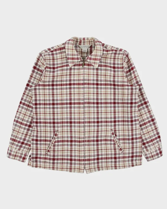 Vintage 1990s Northern Reflections Women's Plaid Canvas Harrington Jacket - L made by Rokit