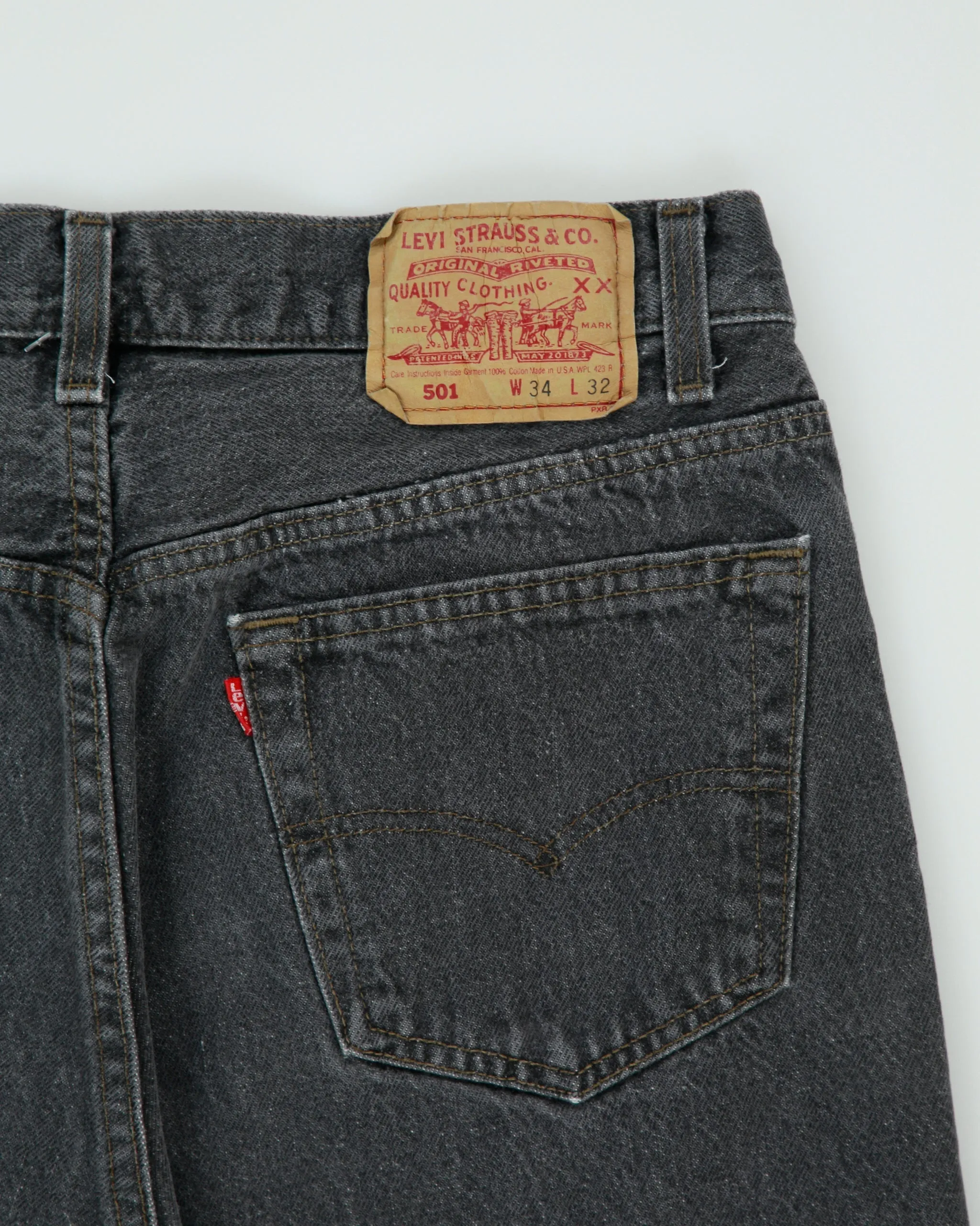 Vintage 1996 Levi's 501 Red Batwing Made In USA Jeans - W30 L28 sold by Rokit product image thumbnail 4
