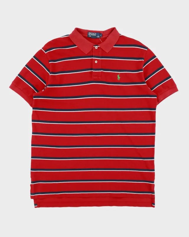 Vintage Y2K 00s Polo Ralph Lauren Classic Striped Short Sleeve Polo Shirt - L made by Ralph Lauren