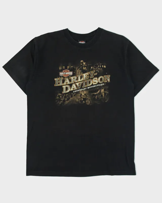 Vintage 2008 Y2K Harley Davidson Mischler's Beaver Dam Heavyweight Made In USA Crewneck T-Shirt - XL made by Harley-Davidson
